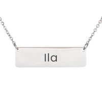 Load image into Gallery viewer, Ila Necklace – Custom Name Horizontal Bar Necklace for Women
