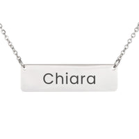 Load image into Gallery viewer, Chiara Necklace – Personalized Name Chain - Custom Horizontal Bar Necklace for Women
