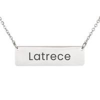 Load image into Gallery viewer, Latrece Necklace – Custom Name Horizontal Bar Necklace for Women
