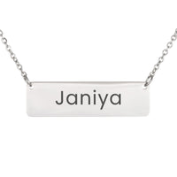 Load image into Gallery viewer, Janiya Necklace – Personalized Name Chain - Custom Horizontal Bar Necklace for Women
