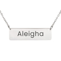 Load image into Gallery viewer, Aleigha Necklace – Custom Name Horizontal Bar Necklace for Women
