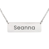 Load image into Gallery viewer, Seanna Necklace – Personalized Name Chain - Custom Horizontal Bar Necklace for Women
