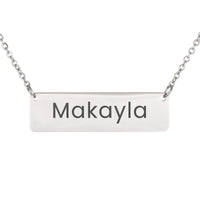 Load image into Gallery viewer, Makayla Necklace – Custom Name Horizontal Bar Necklace for Women

