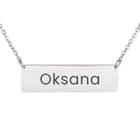 Load image into Gallery viewer, Oksana Necklace – Personalized Name Chain - Custom Horizontal Bar Necklace for Women
