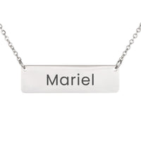 Load image into Gallery viewer, Mariel Necklace – Personalized Name Chain - Custom Horizontal Bar Necklace for Women
