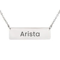Load image into Gallery viewer, Arista Necklace – Custom Name Horizontal Bar Necklace for Women
