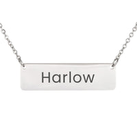 Load image into Gallery viewer, Harlow Necklace – Personalized Name Chain - Custom Horizontal Bar Necklace for Women
