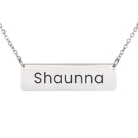 Load image into Gallery viewer, Shaunna Necklace – Custom Name Horizontal Bar Necklace for Women
