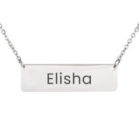 Load image into Gallery viewer, Elisha Necklace – Personalized Name Chain - Custom Horizontal Bar Necklace for Women
