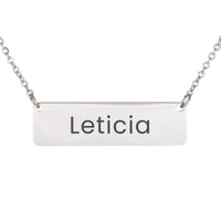 Load image into Gallery viewer, Leticia Necklace – Custom Name Horizontal Bar Necklace for Women
