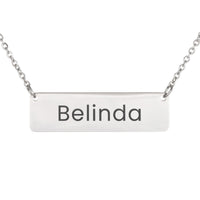Load image into Gallery viewer, Belinda Necklace – Custom Name Horizontal Bar Necklace for Women
