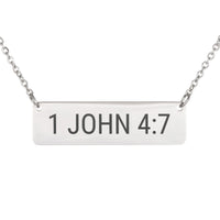 Load image into Gallery viewer, 1 John 4:7 Necklace - Love Religious Jewelry for Wife
