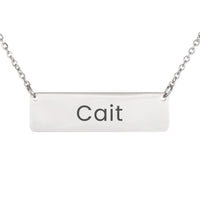 Load image into Gallery viewer, Cait Necklace – Custom Name Horizontal Bar Necklace for Women
