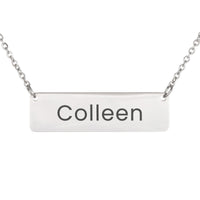 Load image into Gallery viewer, Colleen Necklace – Custom Name Horizontal Bar Necklace for Women
