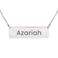 Load image into Gallery viewer, Azariah Necklace – Custom Name Horizontal Bar Necklace for Women
