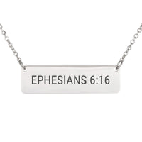 Load image into Gallery viewer, Ephesians 6:16 Necklace - Dainty Protection Scripture Jewelry for Mom
