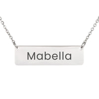 Load image into Gallery viewer, Mabella Necklace – Custom Name Horizontal Bar Necklace for Women
