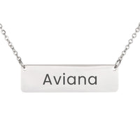 Load image into Gallery viewer, Aviana Necklace – Custom Name Horizontal Bar Necklace for Women

