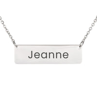 Load image into Gallery viewer, Jeanne Necklace – Personalized Name Chain - Custom Horizontal Bar Necklace for Women
