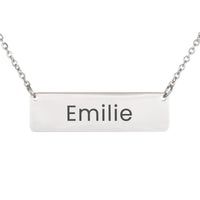 Load image into Gallery viewer, Emilie Necklace – Personalized Name Chain - Custom Horizontal Bar Necklace for Women
