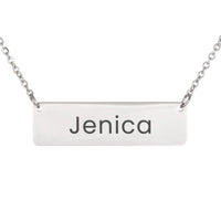 Load image into Gallery viewer, Jenica Necklace – Personalized Name Chain - Custom Horizontal Bar Necklace for Women
