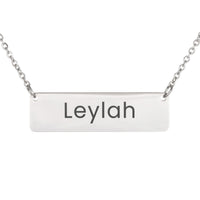 Load image into Gallery viewer, Leylah Necklace – Personalized Name Chain - Custom Horizontal Bar Necklace for Women
