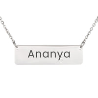 Load image into Gallery viewer, Ananya Necklace – Custom Name Horizontal Bar Necklace for Women
