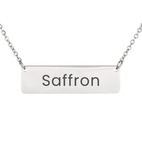 Load image into Gallery viewer, Saffron Necklace – Custom Name Horizontal Bar Necklace for Women
