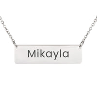Load image into Gallery viewer, Mikayla Necklace – Custom Name Horizontal Bar Necklace for Women
