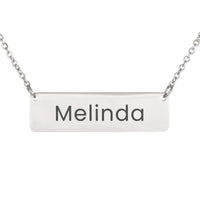 Load image into Gallery viewer, Melinda Necklace – Custom Name Horizontal Bar Necklace for Women
