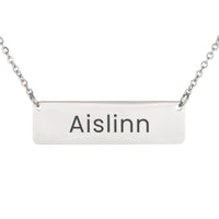 Load image into Gallery viewer, Aislinn Necklace – Custom Name Horizontal Bar Necklace for Women

