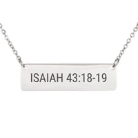 Load image into Gallery viewer, Isaiah 43_18-19 Necklace - Retirement Gift, Dainty New Beginnings Religious Pendant
