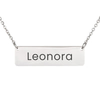 Load image into Gallery viewer, Leonora Necklace – Custom Name Horizontal Bar Necklace for Women
