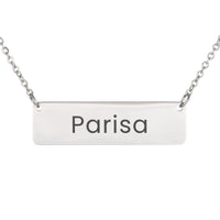 Load image into Gallery viewer, Parisa Necklace – Personalized Name Chain - Custom Horizontal Bar Necklace for Women
