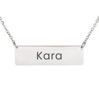 Load image into Gallery viewer, Kara Necklace – Custom Name Horizontal Bar Necklace for Women
