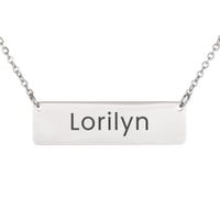 Load image into Gallery viewer, Lorilyn Necklace – Custom Name Horizontal Bar Necklace for Women
