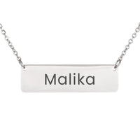 Load image into Gallery viewer, Malika Necklace – Personalized Name Chain - Custom Horizontal Bar Necklace for Women
