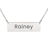 Load image into Gallery viewer, Rainey Necklace – Personalized Name Chain - Custom Horizontal Bar Necklace for Women
