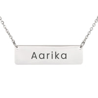 Load image into Gallery viewer, Aarika Necklace – Custom Name Horizontal Bar Necklace for Women
