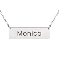 Load image into Gallery viewer, Monica Necklace – Personalized Name Chain - Custom Horizontal Bar Necklace for Women
