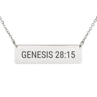 Load image into Gallery viewer, Genesis 28:15 Engraved Necklace - Protection Bible Jewelry for Mom
