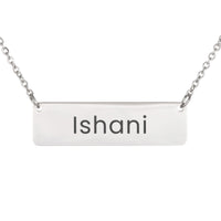 Load image into Gallery viewer, Ishani Necklace – Personalized Name Chain - Custom Horizontal Bar Necklace for Women
