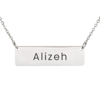 Load image into Gallery viewer, Alizeh Necklace – Custom Name Horizontal Bar Necklace for Women
