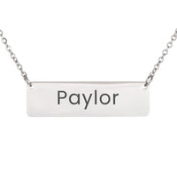 Load image into Gallery viewer, Paylor Necklace – Personalized Name Chain - Custom Horizontal Bar Necklace for Women

