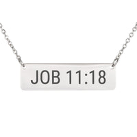 Load image into Gallery viewer, Job 11:18 Necklace - New Year Gift, Hope Christian Pendant
