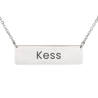 Load image into Gallery viewer, Kess Necklace – Custom Name Horizontal Bar Necklace for Women
