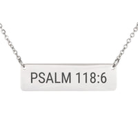 Load image into Gallery viewer, Psalm 118:6 Necklace - Courage Religious Jewelry, Brave Gift for Daughter
