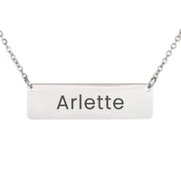 Load image into Gallery viewer, Arlette Necklace – Custom Name Horizontal Bar Necklace for Women
