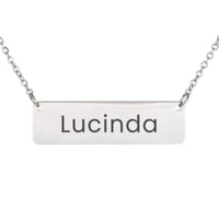 Load image into Gallery viewer, Lucinda Necklace – Custom Name Horizontal Bar Necklace for Women
