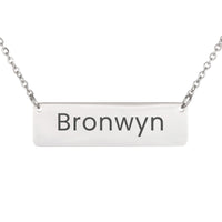 Load image into Gallery viewer, Bronwyn Necklace – Custom Name Horizontal Bar Necklace for Women
